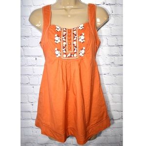 Embroidered Tank Top Blouse